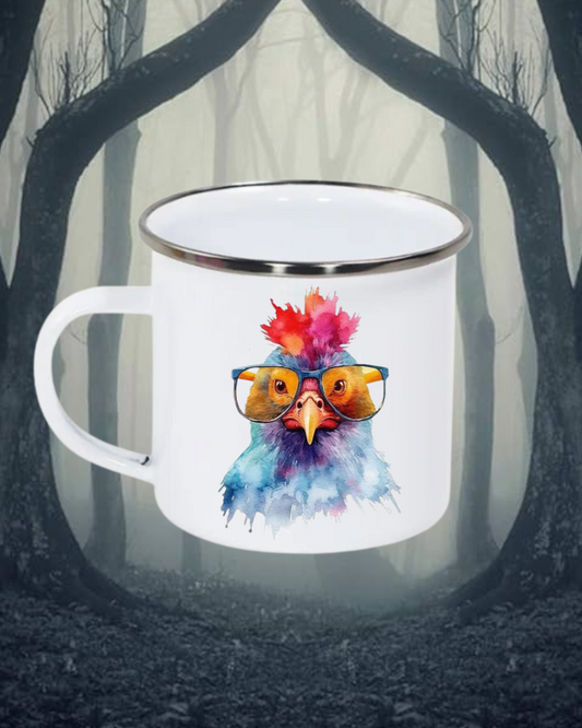 Chicken w/ Glasses Mug